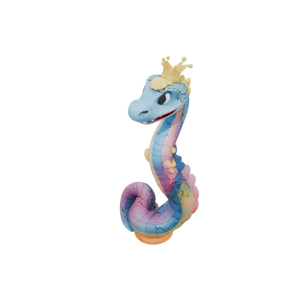 Pastel Kawaii Flexi King Cobra