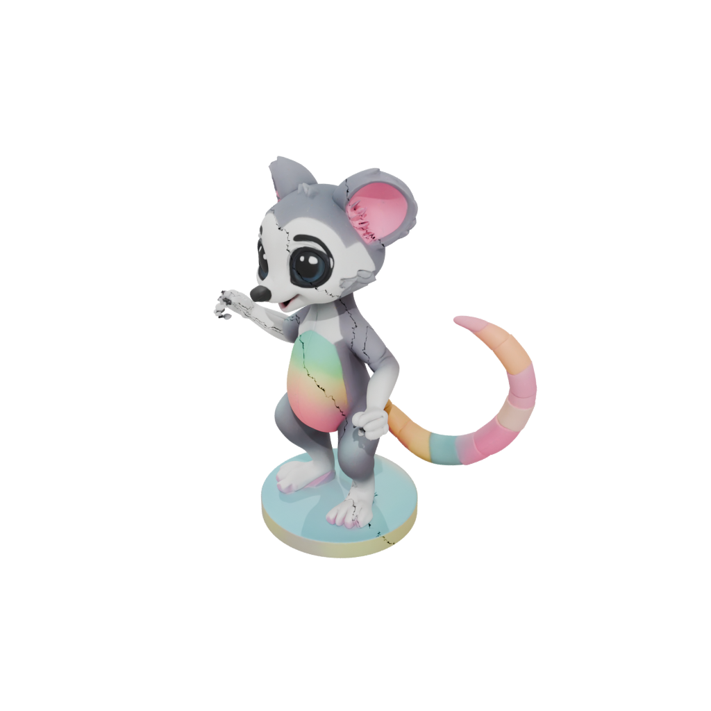 Pastel Kawaii Flexi Lemur