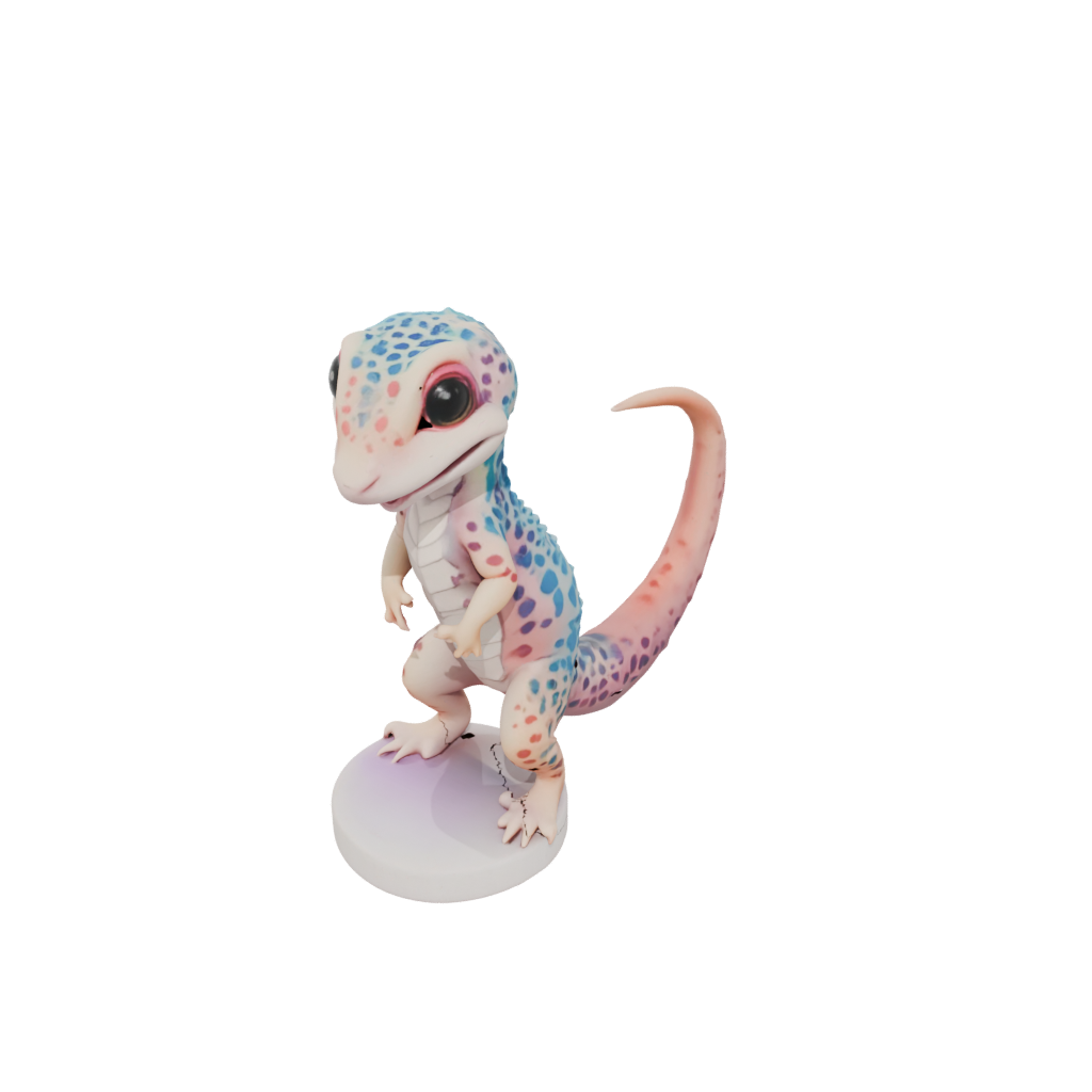 Pastel Kawaii Flexi Leopard Gecko