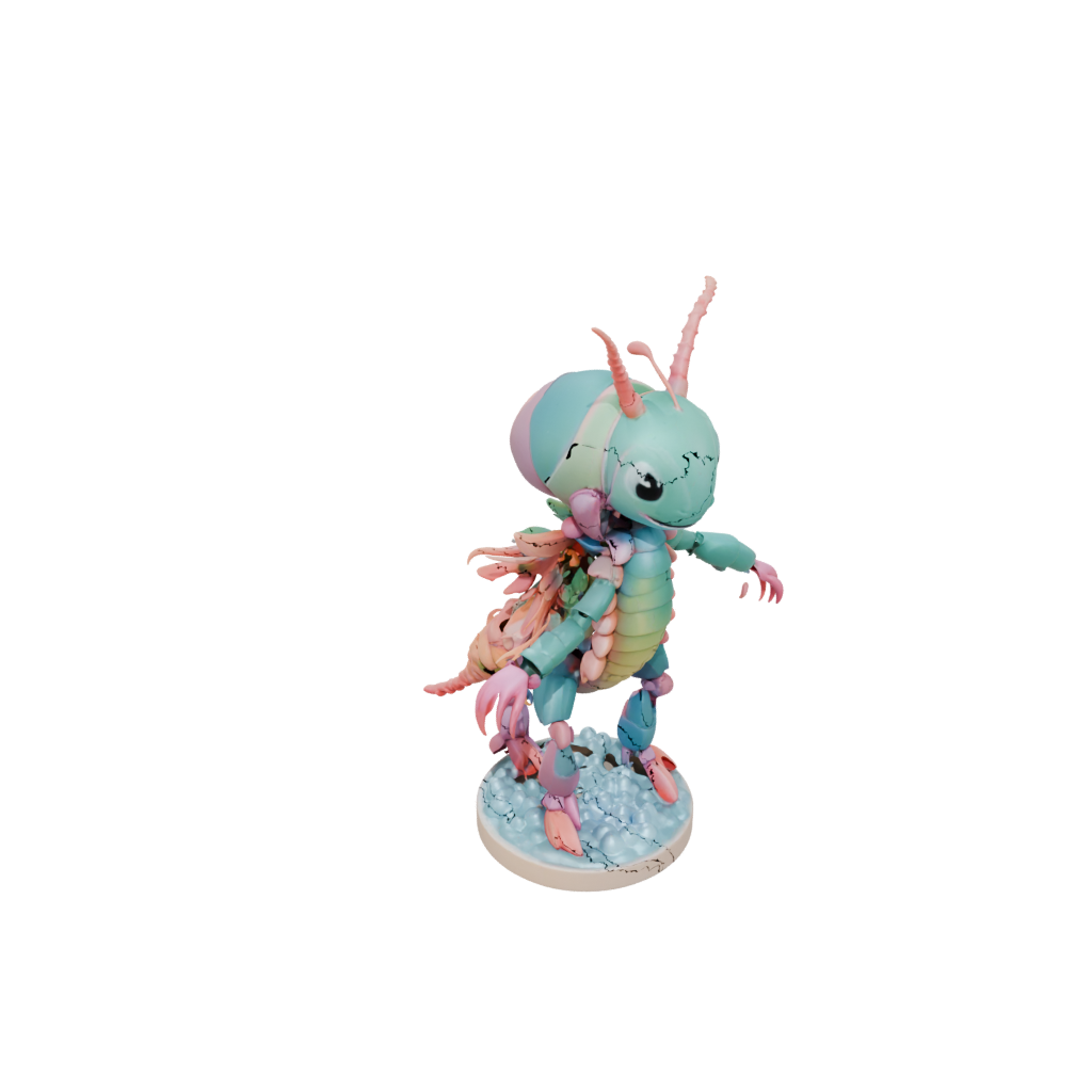 Pastel Kawaii Flexi Mantis Shrimp