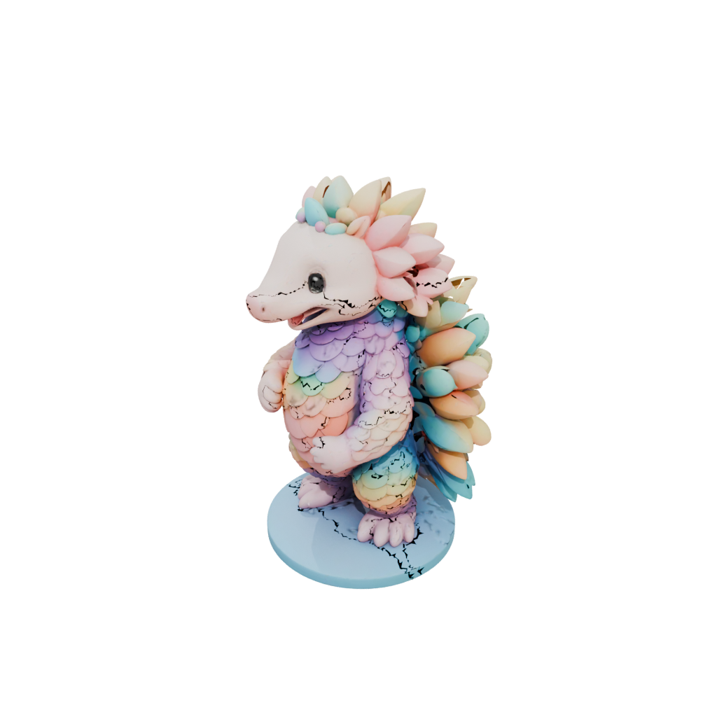 Pastel Kawaii Flexi Pangolin