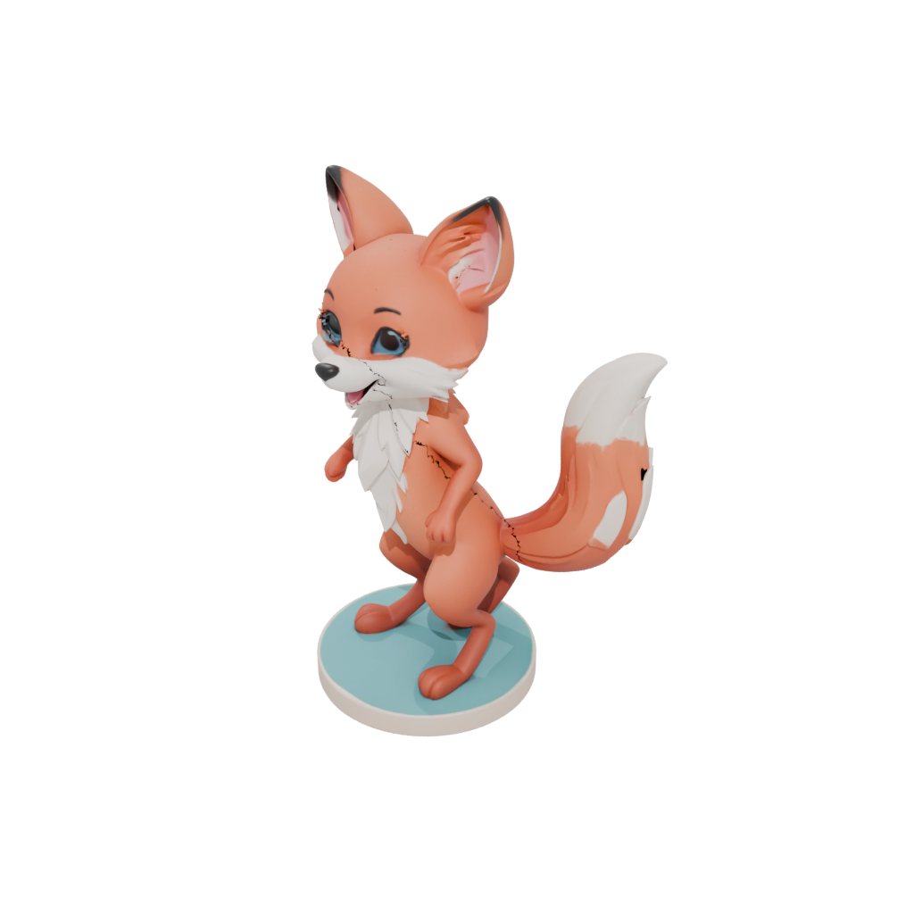 Pastel Kawaii Flexi Red Fox