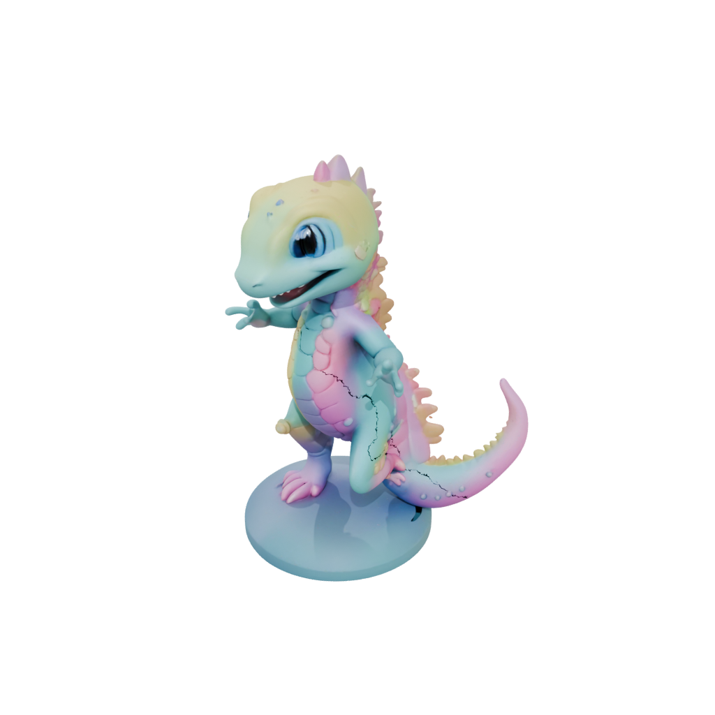Pastel Kawaii Flexi Salamander