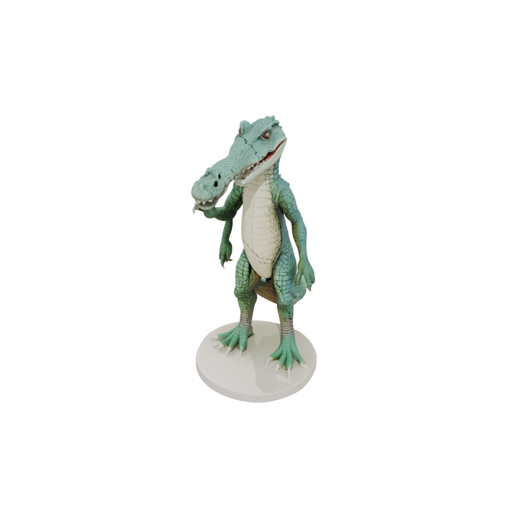 Pastel Realistic Flexi Crocodile