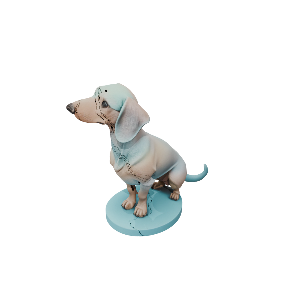 Pastel Realistic Flexi Dachshund Dog