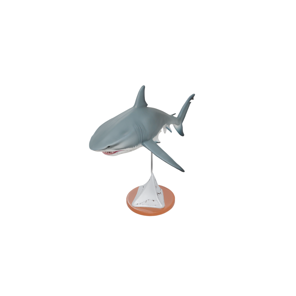 Pastel Realistic Flexi Great White Shark