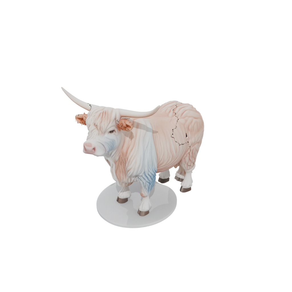 Pastel Realistic Flexi Highland Cow