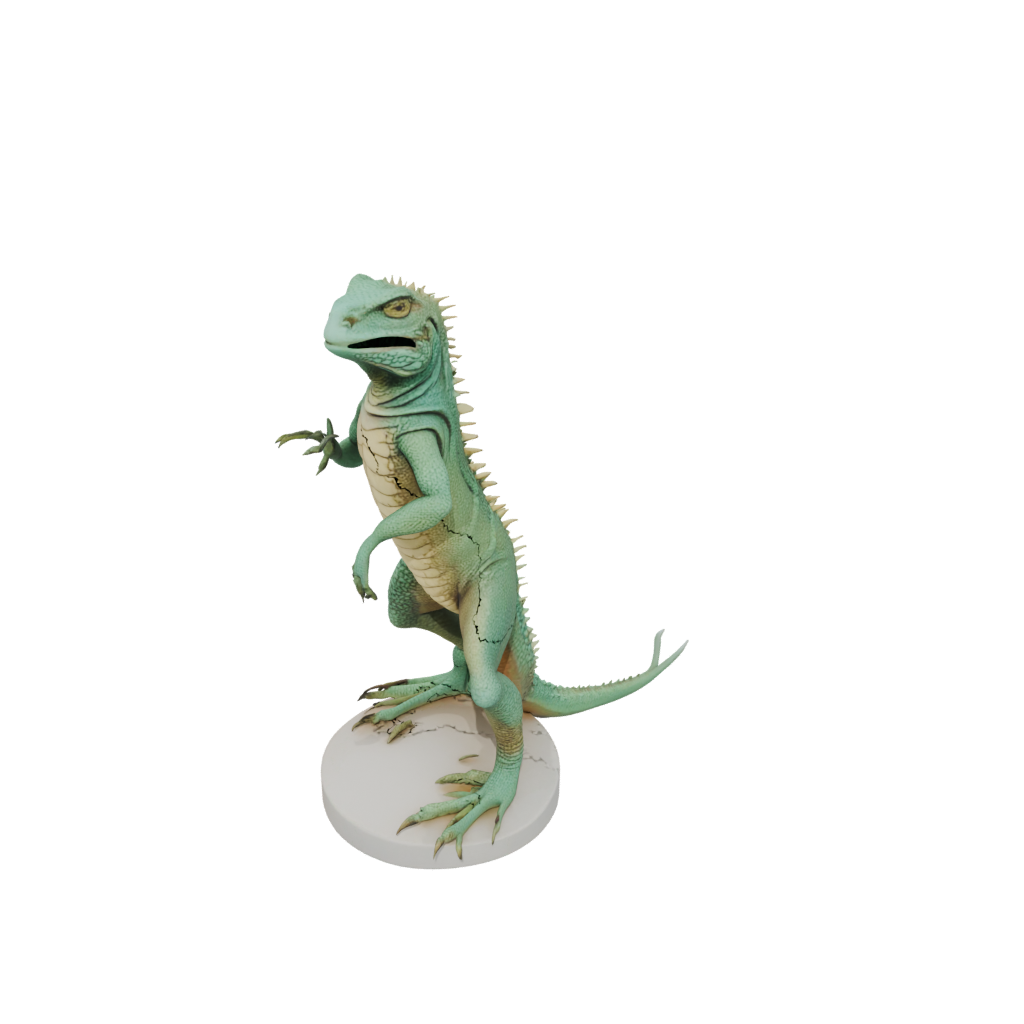 Pastel Realistic Flexi Iguana