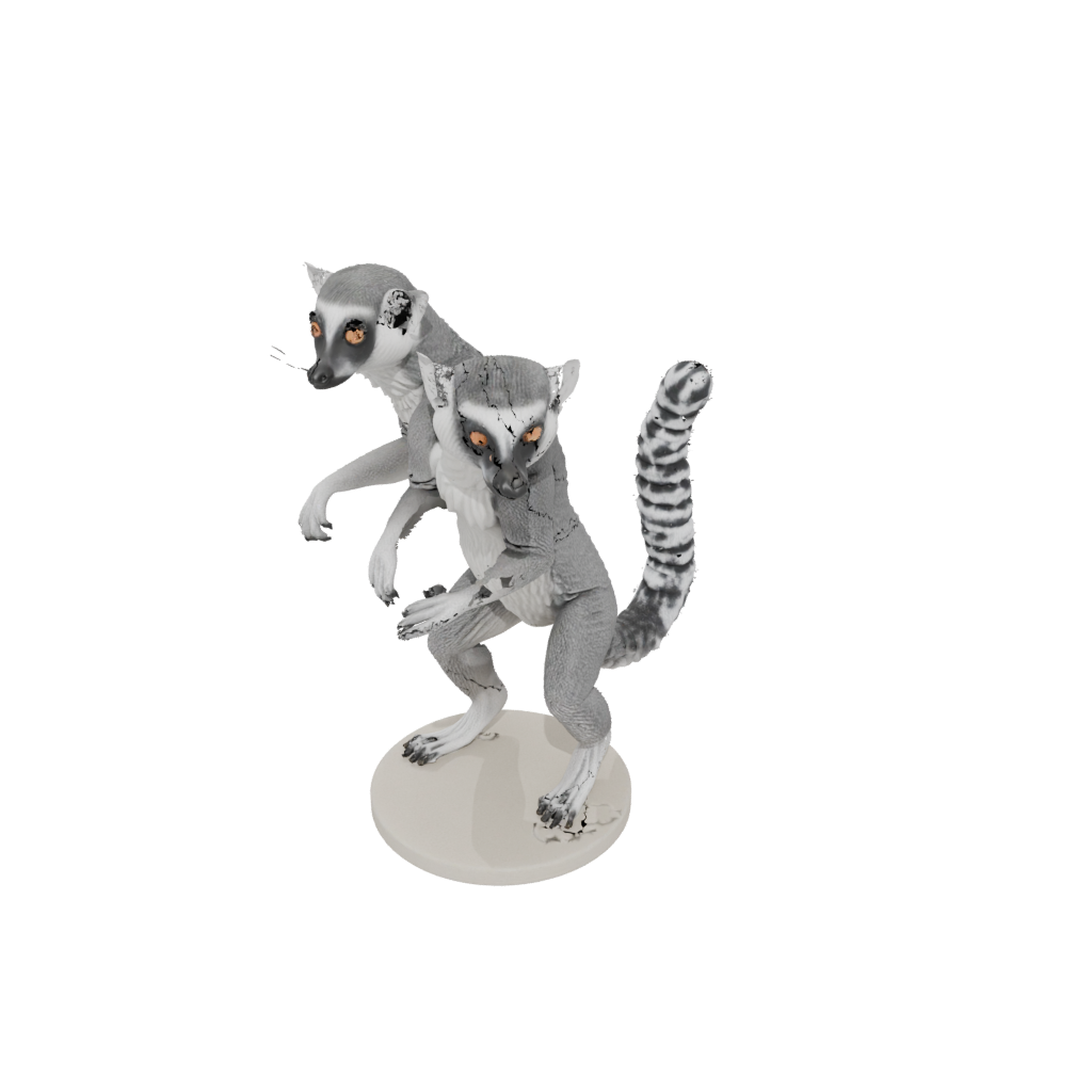 Pastel Realistic Flexi Lemur
