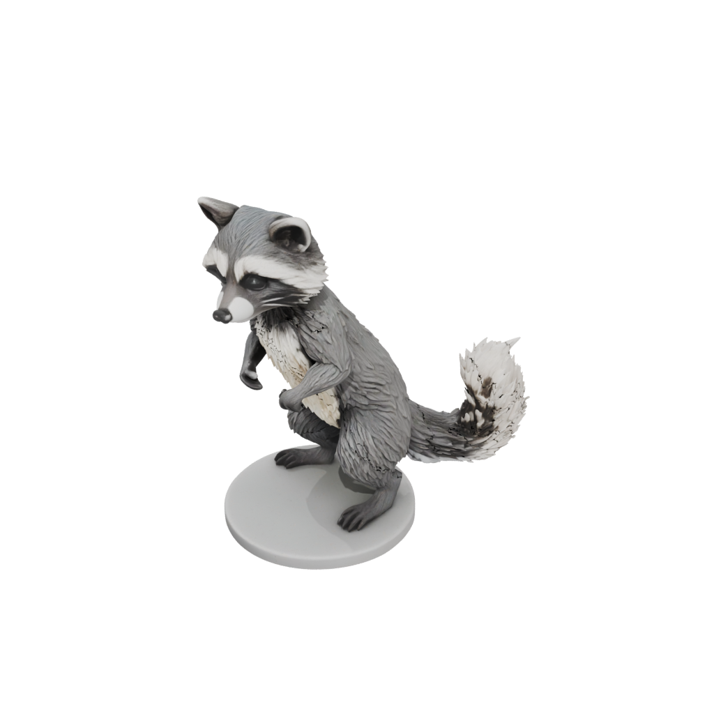 Pastel Realistic Flexi Raccoon