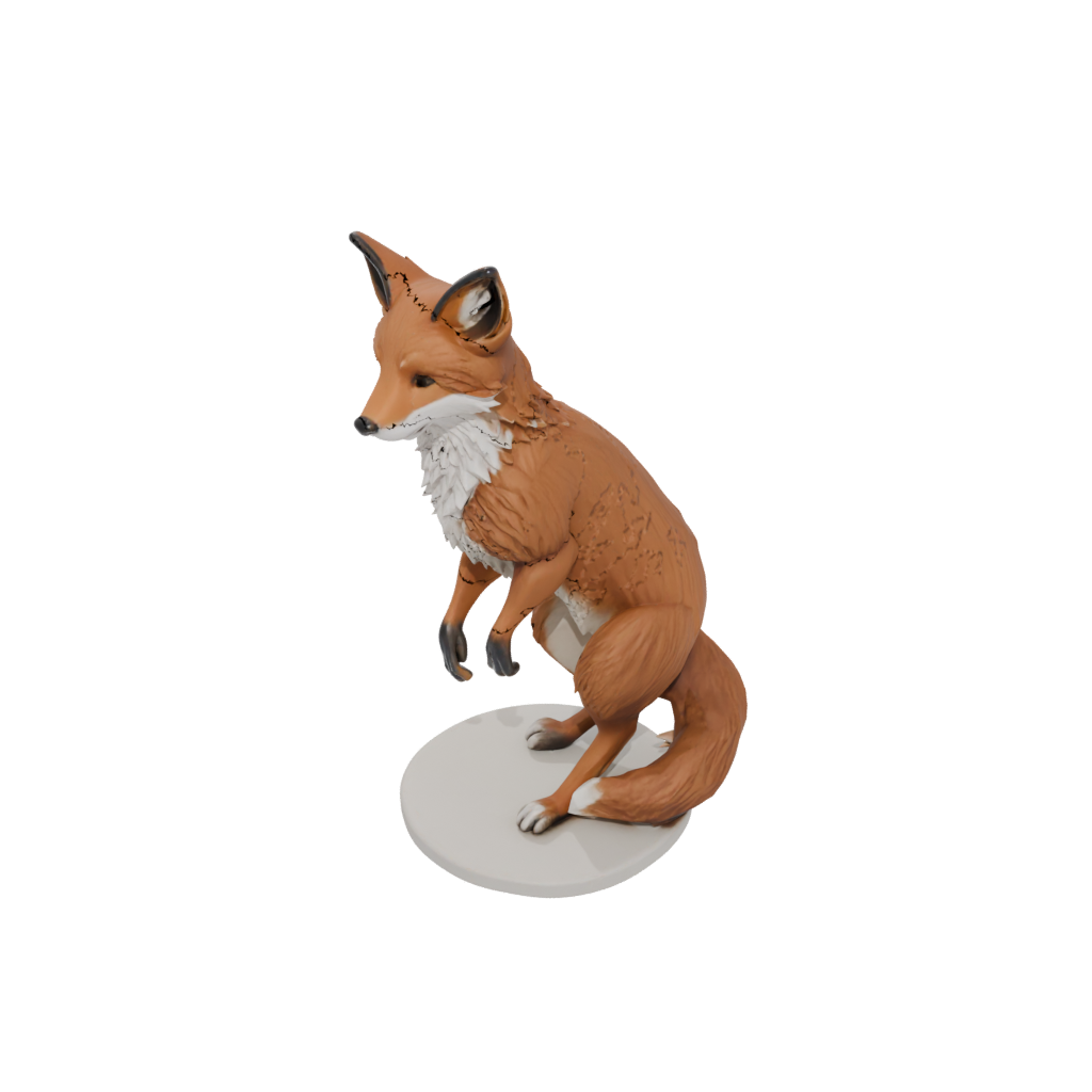 Pastel Realistic Flexi Red Fox