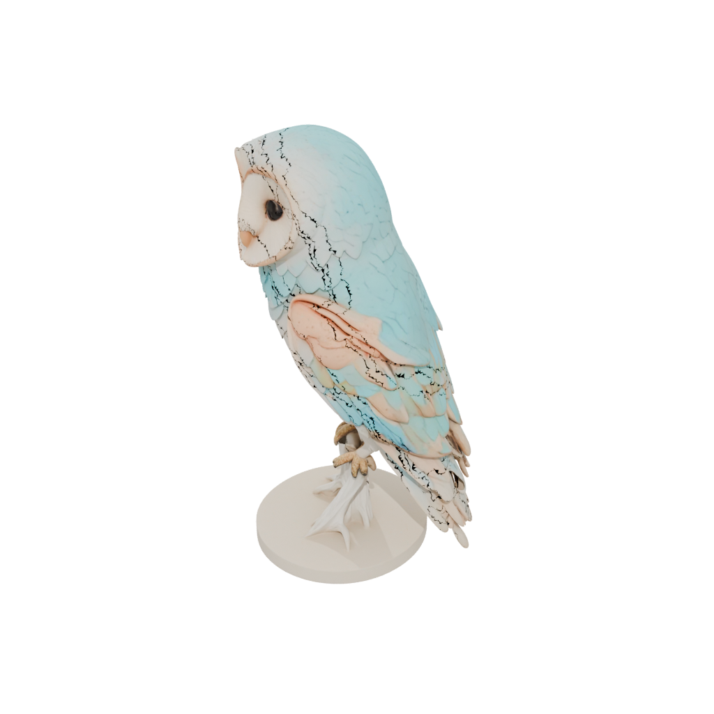 Pastel Skeleton Flexi Barn Owl