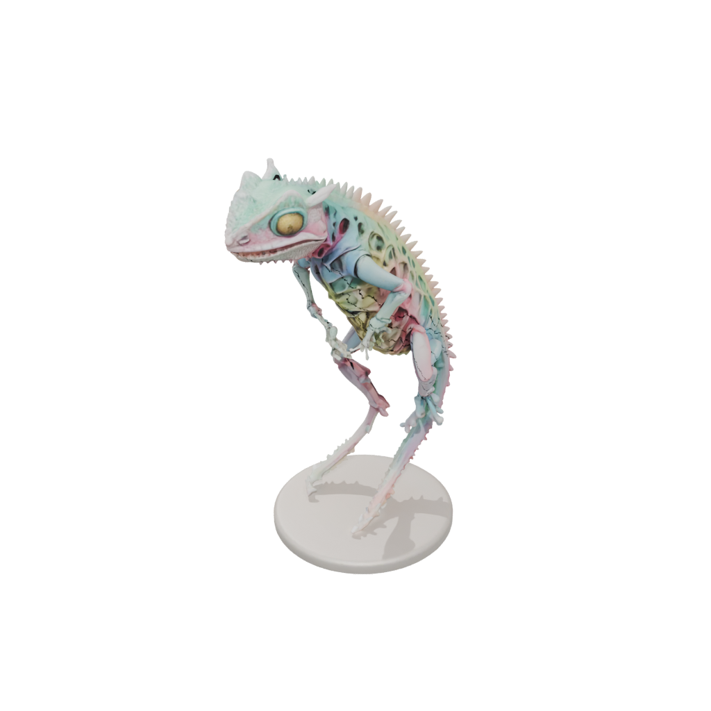 Pastel Skeleton Flexi Chameleon