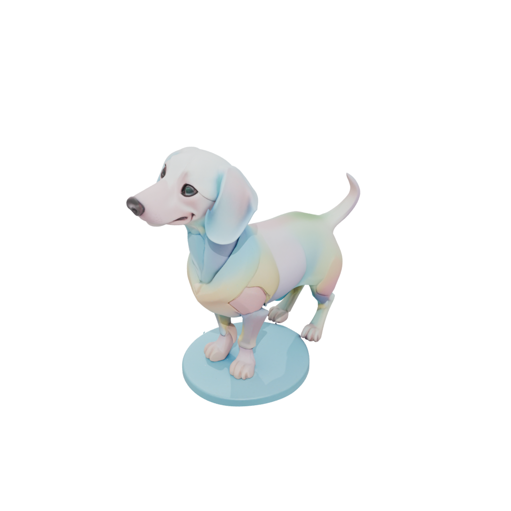 Pastel Skeleton Flexi Dachshund Dog