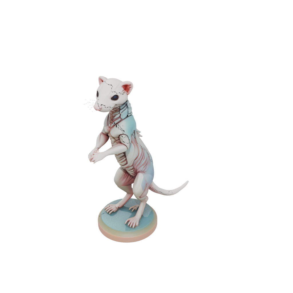 Pastel Skeleton Flexi Ferret