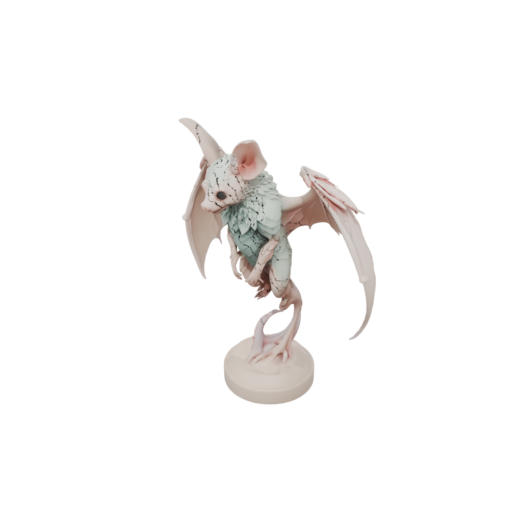 Pastel Skeleton Flexi Fruit Bat