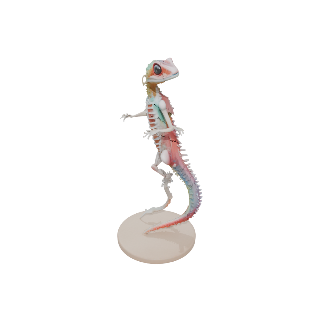 Pastel Skeleton Flexi Gecko