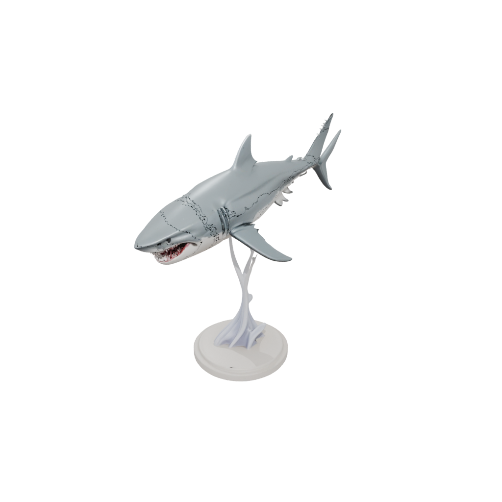 Pastel Skeleton Flexi Great White Shark