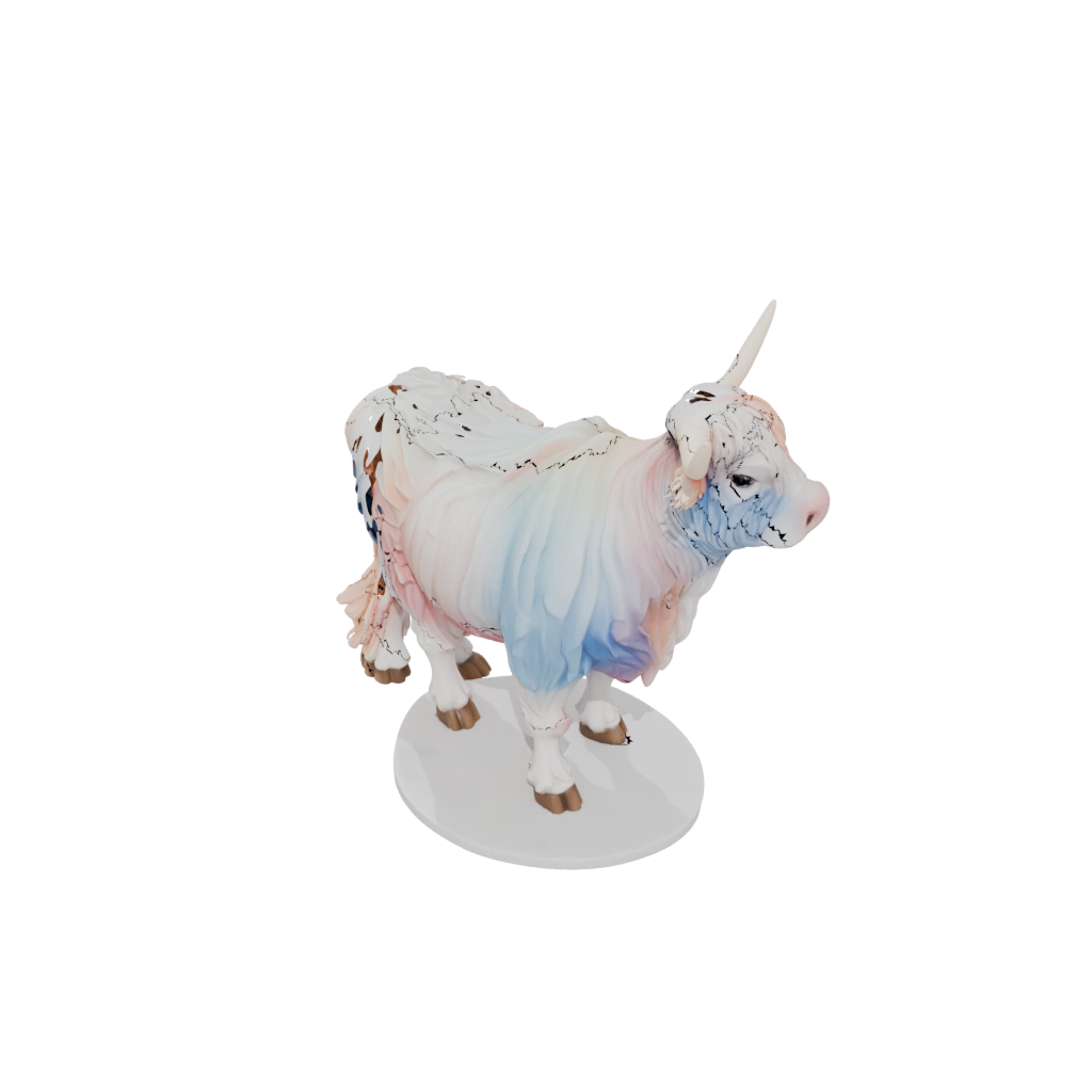 Pastel Skeleton Flexi Highland Cow