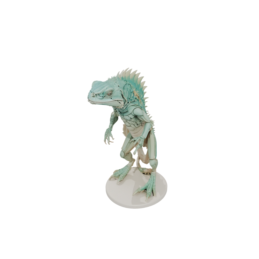 Pastel Skeleton Flexi Iguana