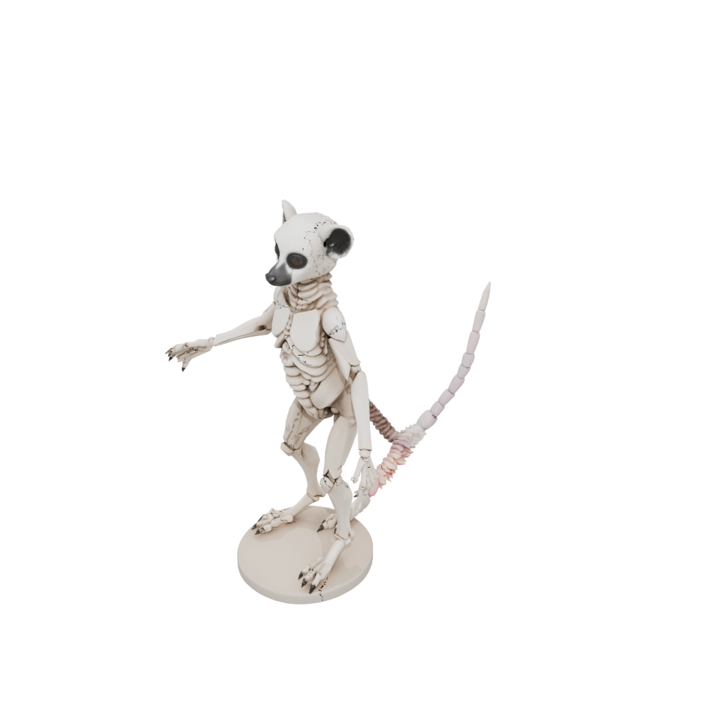 Pastel Skeleton Flexi Lemur