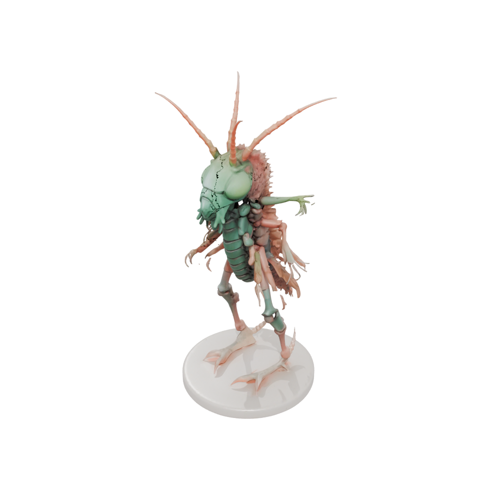 Pastel Skeleton Flexi Mantis Shrimp
