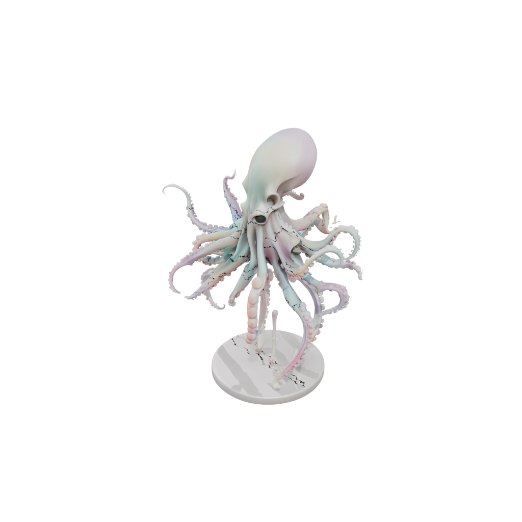 Pastel Skeleton Flexi Octopus
