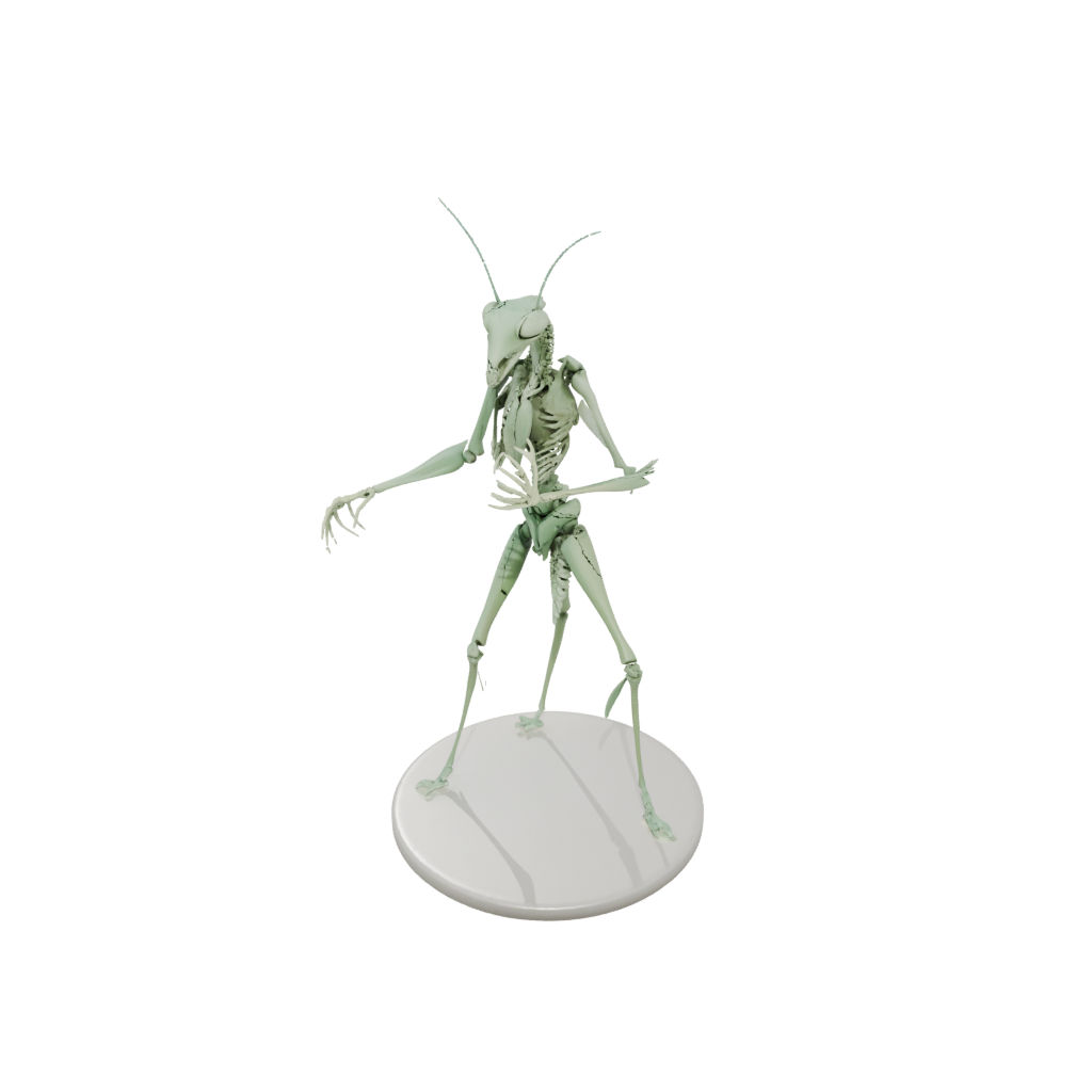 Pastel Skeleton Flexi Praying Mantis