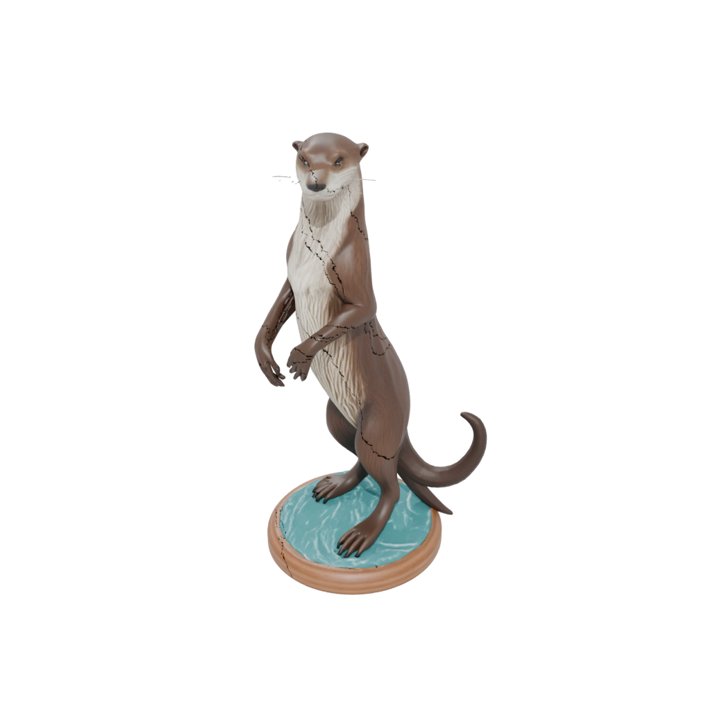 Pastel Skeleton Flexi River Otter
