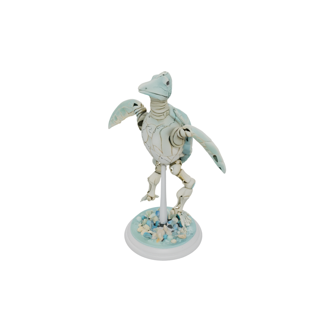 Pastel Skeleton Flexi Sea Turtle