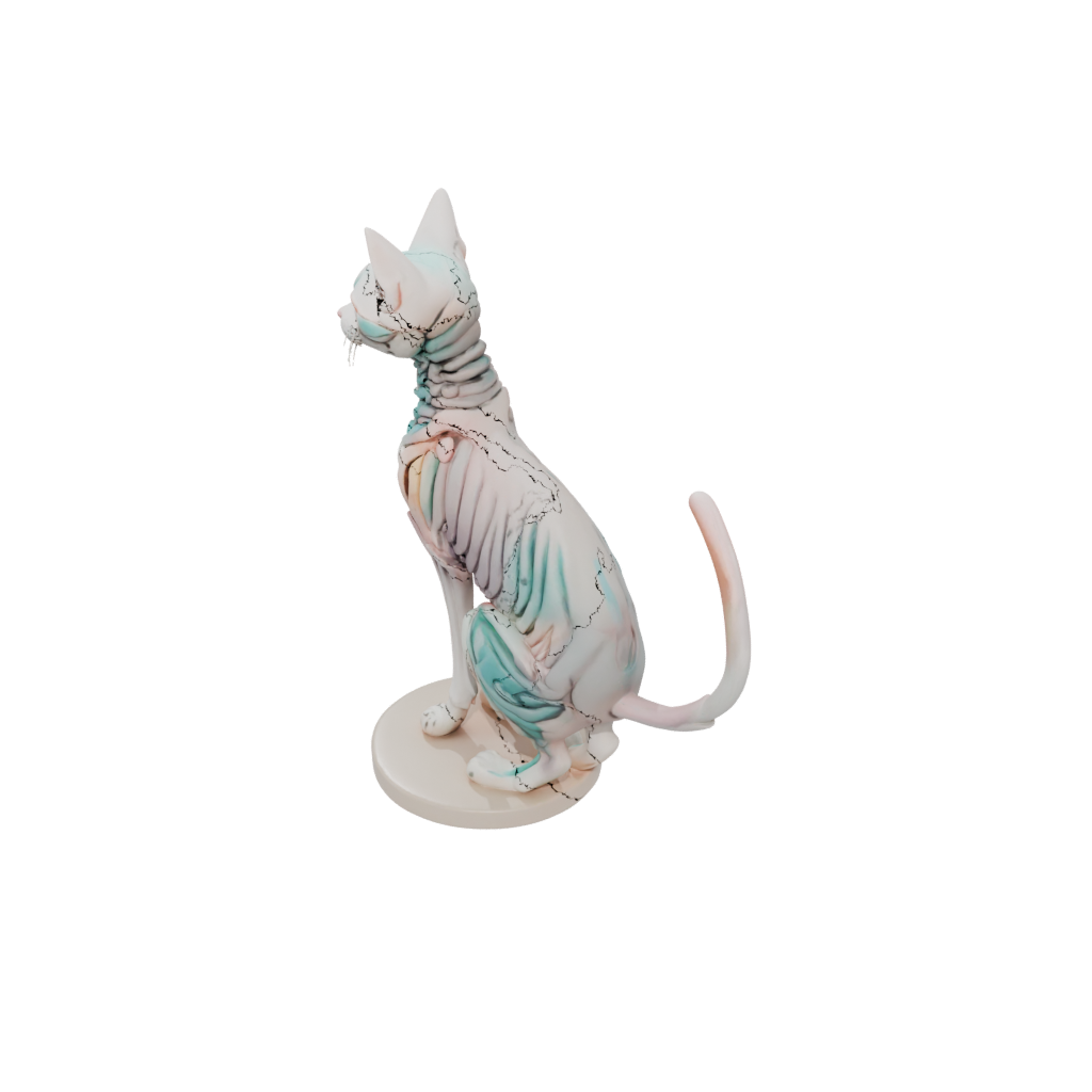 Pastel Skeleton Flexi Tabby Cat
