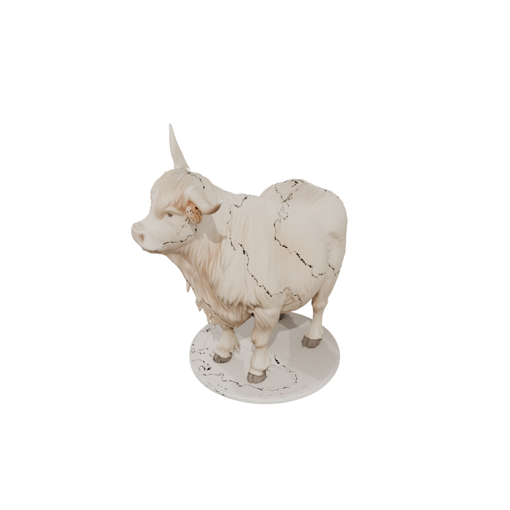 Realistic Flexi Highland Cow