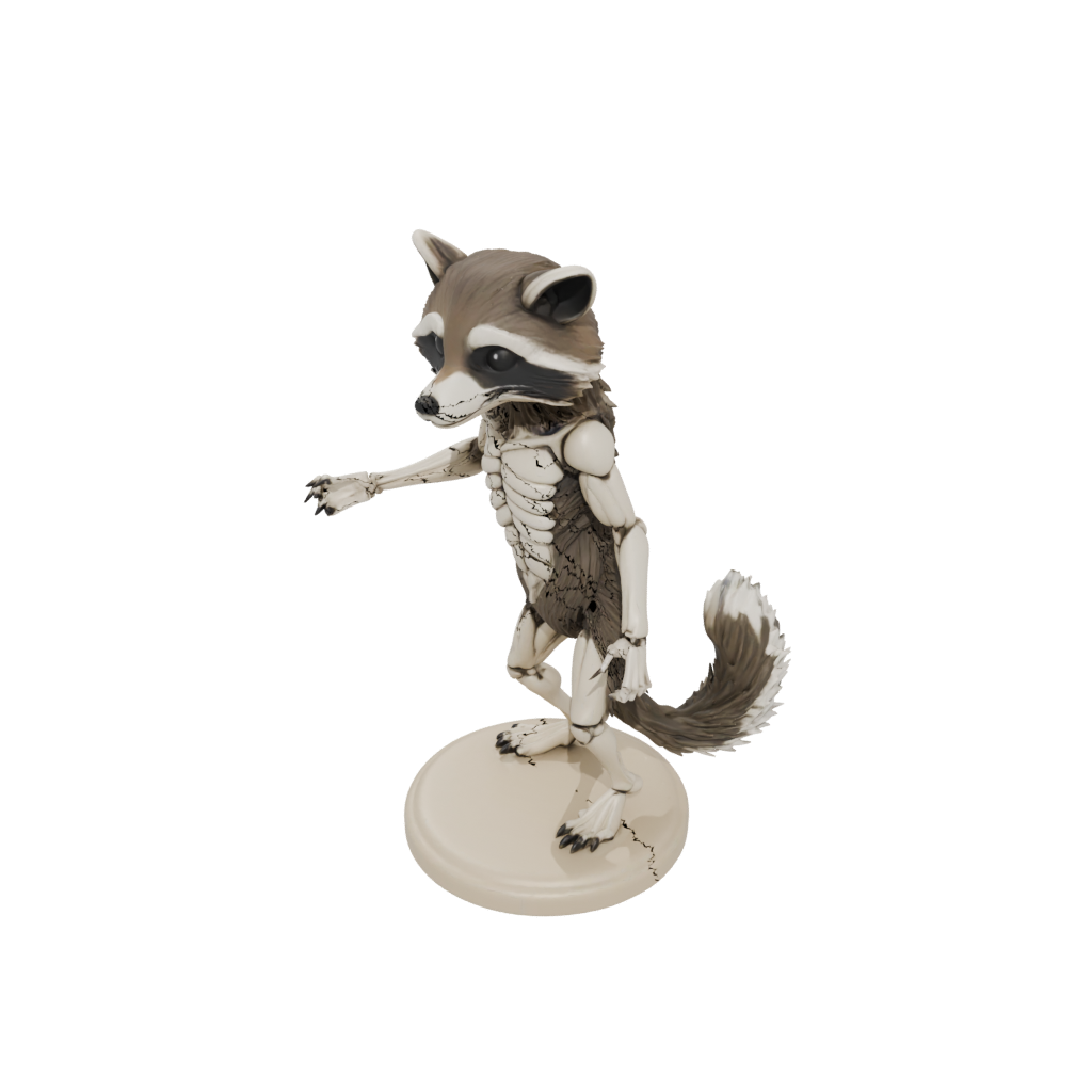 Skeleton Flexi Raccoon