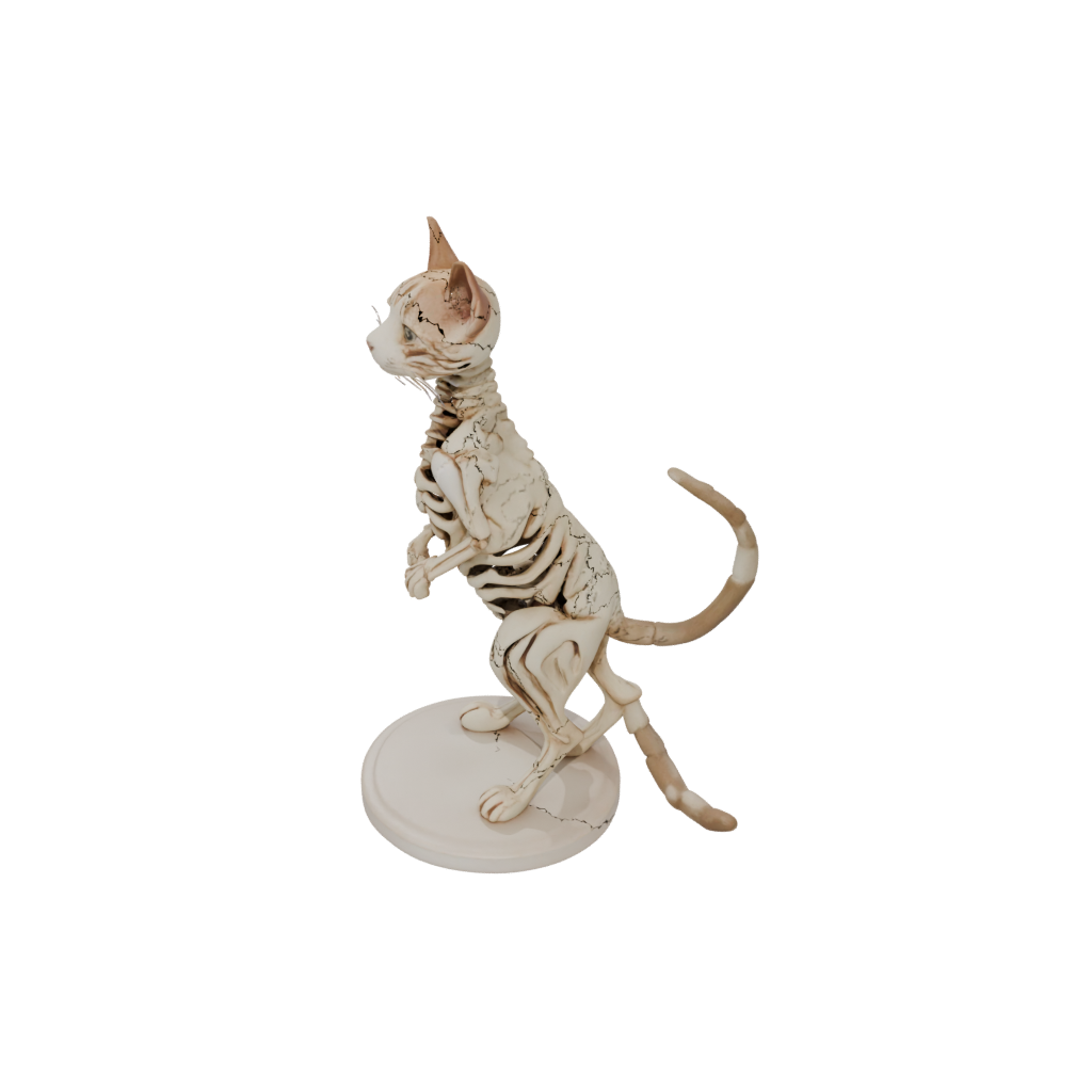 Skeleton Flexi Tabby Cat