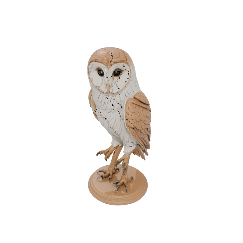 Woodgrain Armored Flexi Barn Owl