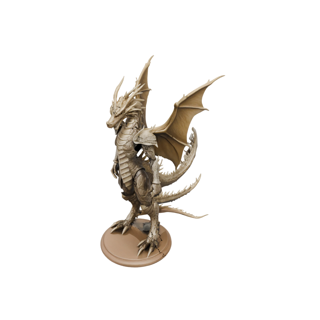 Woodgrain Armored Flexi Dragon