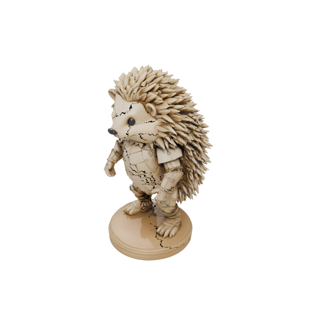 Woodgrain Armored Flexi Hedgehog