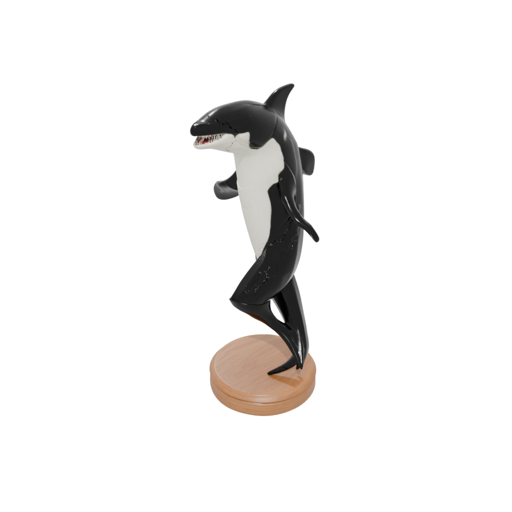 Woodgrain Armored Flexi Orca Whale
