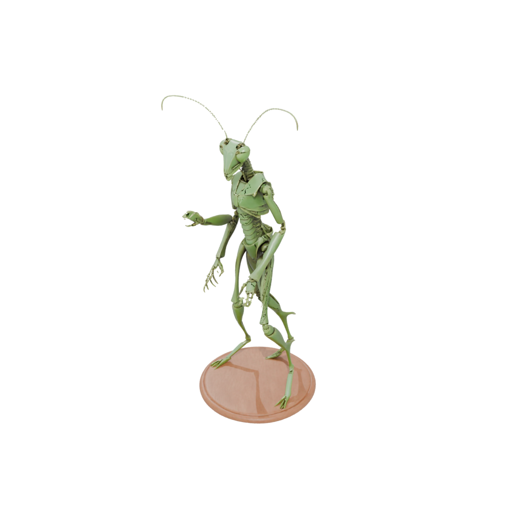 Woodgrain Armored Flexi Praying Mantis