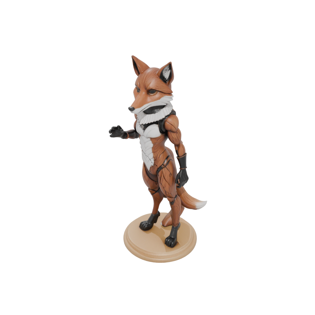 Woodgrain Armored Flexi Red Fox