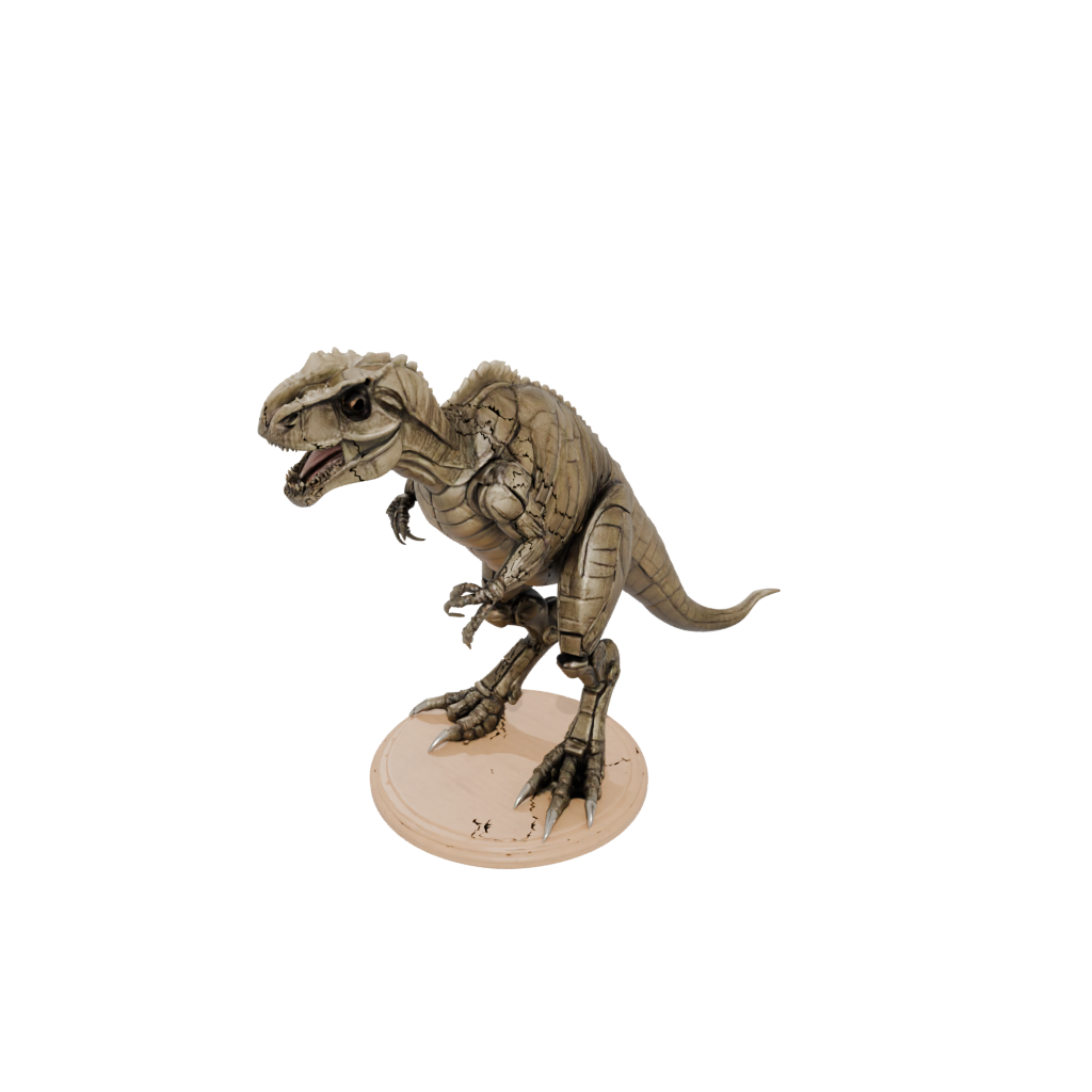 Woodgrain Armored Flexi Tyrannosaurus Rex
