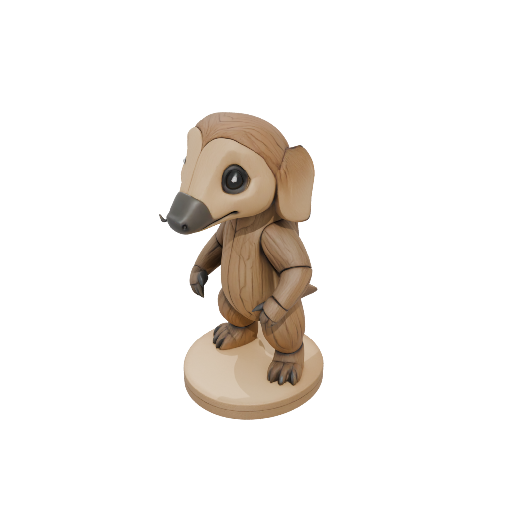 Woodgrain Chibi Flexi Anteater