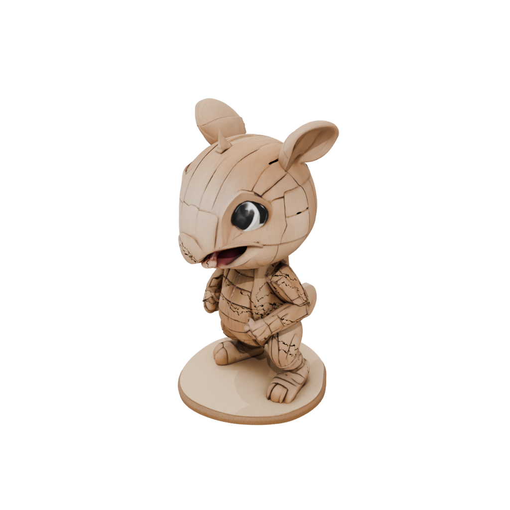 Woodgrain Chibi Flexi Armadillo