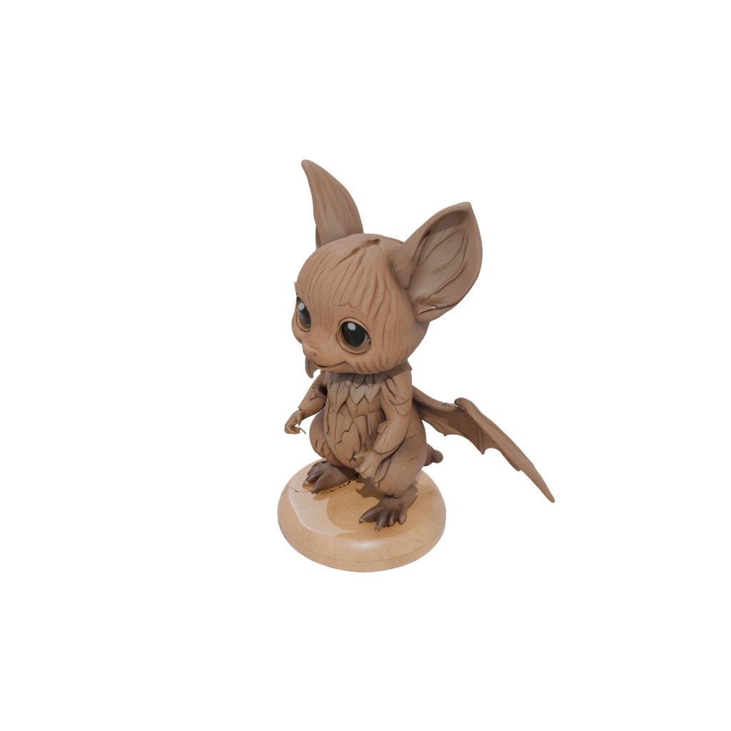 Woodgrain Chibi Flexi Fruit Bat