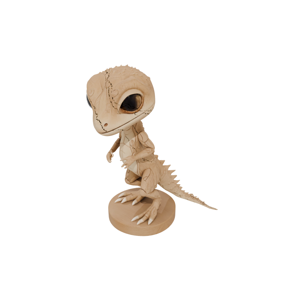 Woodgrain Chibi Flexi Gecko