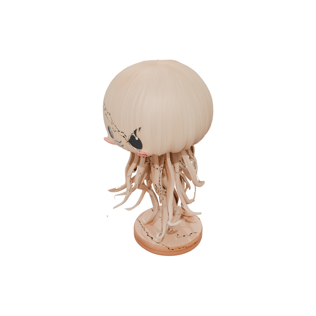 Woodgrain Chibi Flexi Jellyfish