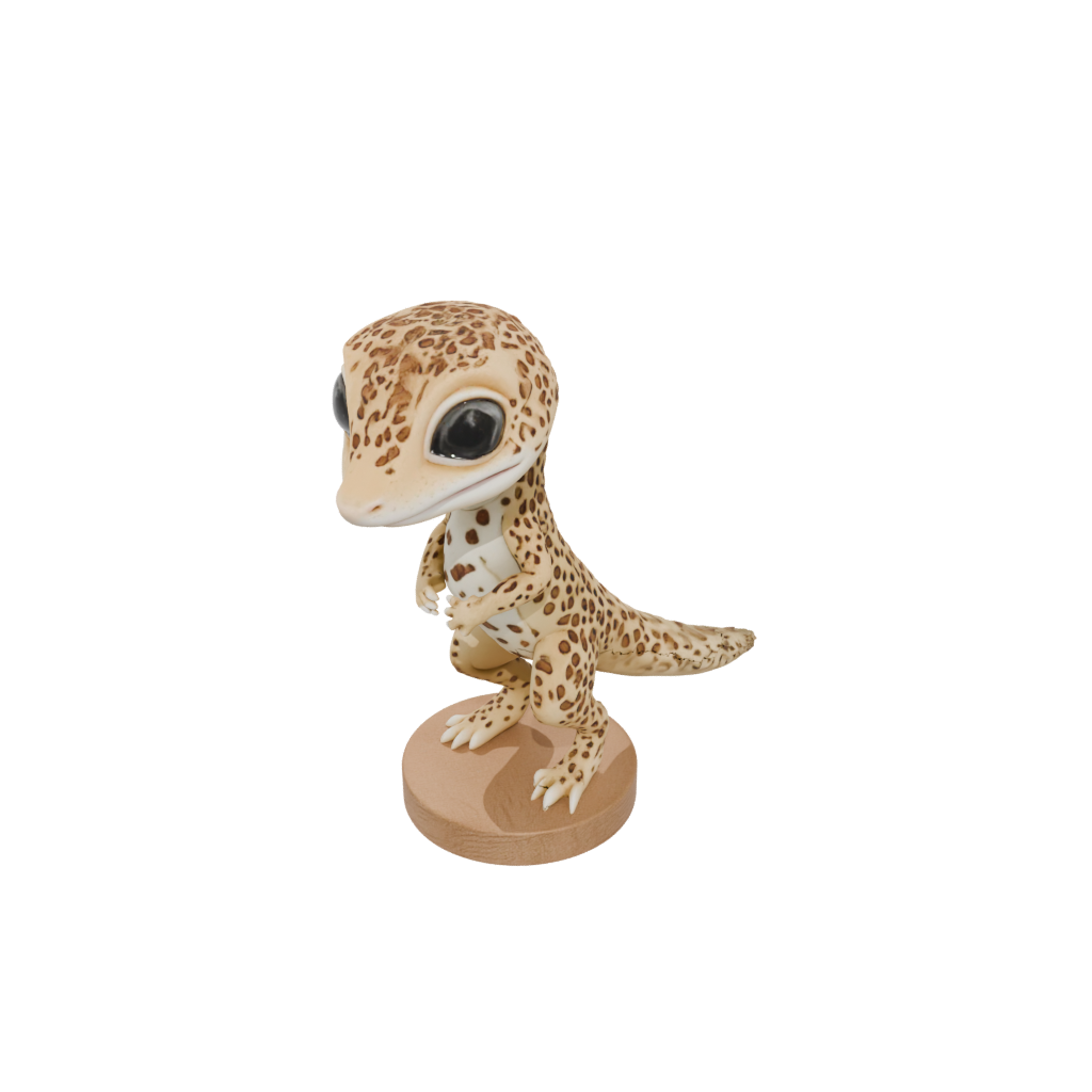 Woodgrain Chibi Flexi Leopard Gecko