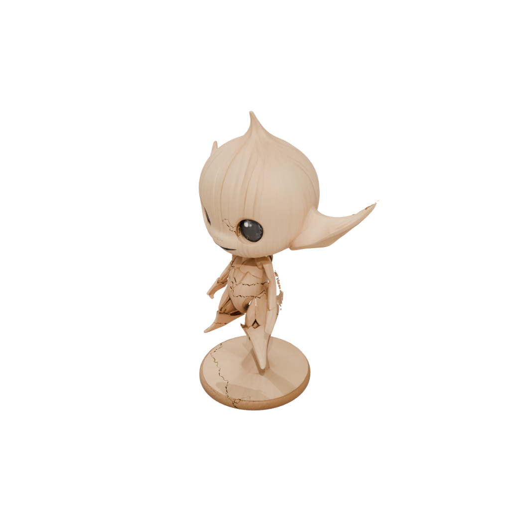 Woodgrain Chibi Flexi Manta Ray
