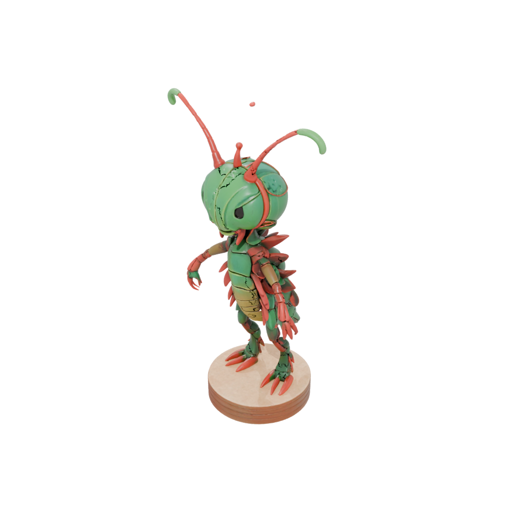 Woodgrain Chibi Flexi Mantis Shrimp
