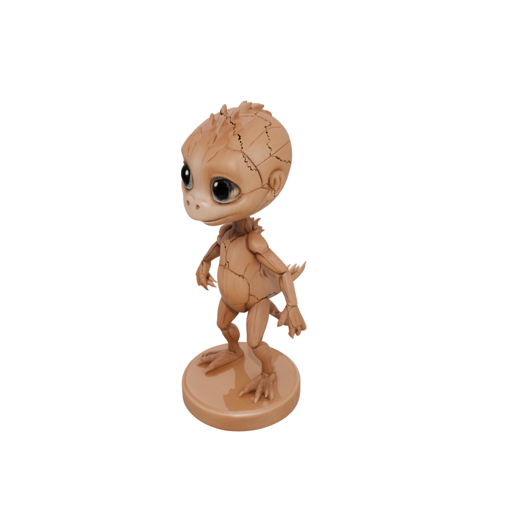 Woodgrain Chibi Flexi Newt